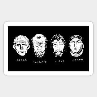 Felix Vallotton - Woodcut Artwork Caesar Socrates Jesus Nero Sticker